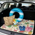 thumbnail image 2 of COEQINE Universal Car Trunk Liner for Dogs, All Weather SUV Cargo Mat Non-Slip Backing Trunk Protector Mat Fits Most Cars, SUVs & Trucks, Happy Beach Life Doodle, 2 of 7