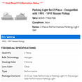 thumbnail image 2 of Parking Light Set 2 Piece - Compatible with 1995 - 1997 Nissan Pickup 1996, 2 of 2