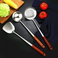 thumbnail image 2 of Abbracc Homyl Stainless Steel Wok Spatula Ladle Skimmer Practical Easy Clean Gift Tools, 2 of 9