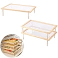thumbnail image 3 of Wooden Herb Drying Rack Stackable Food Dehydrator with Breathable Net for Herbs,Pasta,Flowers, 3 of 5
