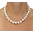 thumbnail image 3 of The Pearl Source 14K Gold 10-13mm AAAA Quality Round Genuine White South Sea Cultured Pearl Necklace in 17" Princess Length for Women, 3 of 7