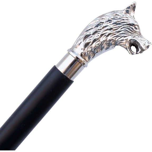 “Brass Handle Wooden Walking Stick – Victorian Fancy Cane for Men & Women, Unique Costume/Halloween Accessory”