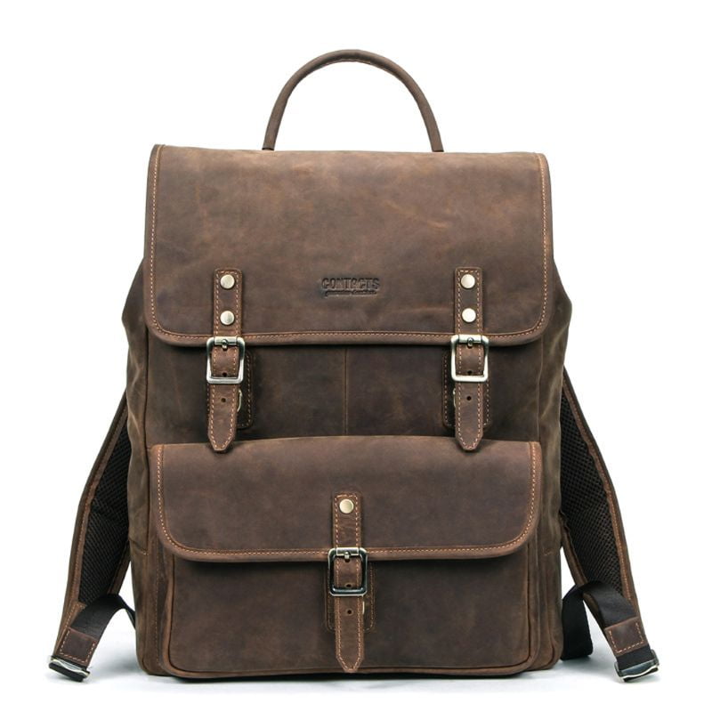 New Mens Vintage Genuine Leather Laptop Backpack Rucksack Messenger Bag Satchel New Mens Vintage Genuine Leather Laptop Backpack Rucksack Messenger Bag Satchel