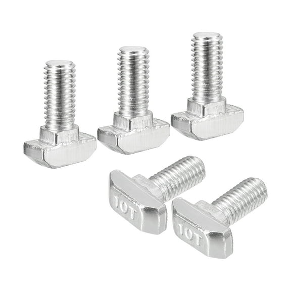 10pack T-Slot Bolts, M8 x 20mm Hammer Head Bolt T Screw for 4545 Series T-Slot Aluminum Extrusion Profile