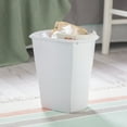 thumbnail image 4 of Sterilite Small Bathroom Trash Can, 3 Gallon Plastic Garbage Bucket Bin with No Lid, White, 4 of 9