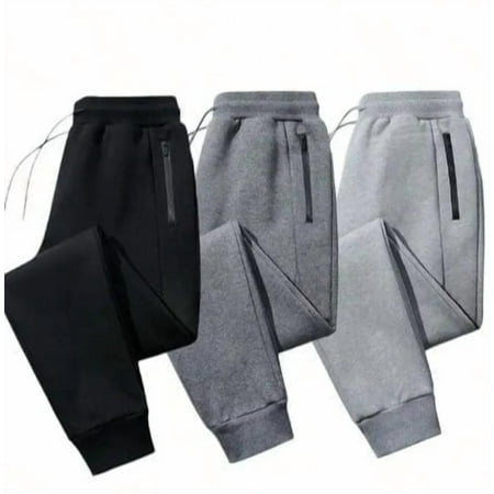 benben mens fleece jogger pants sweatpants ultra comfort super soft - 3 pack size x-large