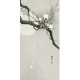 thumbnail image 2 of Koson, Ohara 18x32 Gold Ornate Wood Framed with Double Matting Museum Art Print Titled - Plum blossom and full moon, 2 of 4