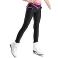 thumbnail image 2 of inlzdz Kids Girls Figure Ice Skating Tights Ballet Dance Leggings Girls Slimming Sweatpants Training Hot Pink 12, 2 of 7