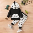 thumbnail image 2 of UAYOTSE Little Boys Dinosaur Horn Hoodie Outfit Casual Jogger Pants Kids Daily Fall Winter Wear Size 12-18 Months, 2 of 6