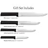 Rada Cutlery 3-Piece Cooking Essentials Knife Gift Set, Black Handles