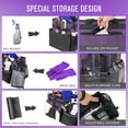 thumbnail image 2 of SUMMIT Wearable Cleaning Caddy, Cleaning Caddy Supplies Organizer with Handle & Shoulder Straps for Housekeepers, Under Sink & Car Cleaning Tool Organizers Bag with 4 Foldable Divider (Purple), 2 of 14