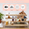 thumbnail image 3 of Spice Rack Organizer Acrylic Clear Solid Wood Step Shelf Flexible Easy to Use Seasoning Storage Holder Easy to Install Display Shelf Easy to Move Spice Storage Suitable for Cabinet, 3 of 10