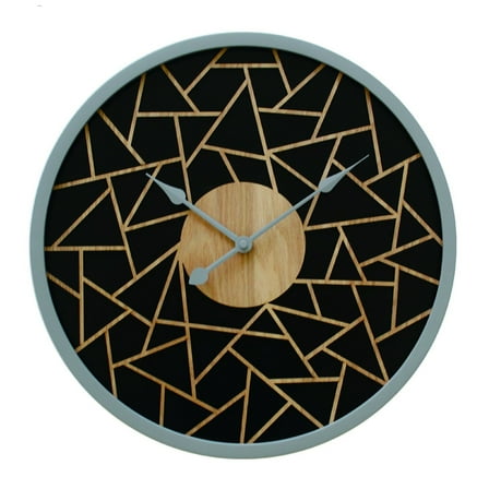 Hermle 16" Black and Brown 3D Pattern Round Wall Clock