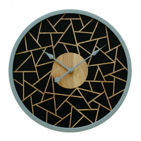 Hermle 16 Black and Brown 3D Pattern Round Wall Clock