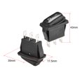 thumbnail image 2 of Interruptor de palanca impermeable negro Unique Bargains para barco, coche, marino, 3 pines ON/ON AC 250V/15A 125V/20A, 2 of 4