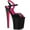 Black Patent-Hot Pink/Black, variant on Women's Pleaser Xtreme 809TT Ankle-Strap Sandal