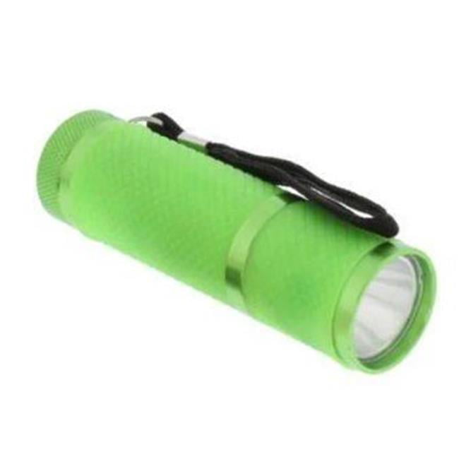 Adecco LLC 9 LED Glow in Dark Flashlights 4 Pack Rubber Coated Small Flashlights with Straps Portable Handy Lights for Camping Assorted Colors Hiking Indoor