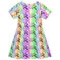 thumbnail image 4 of joogoo Multicolor Checkered-a1 Girls' Short Sleeve Dress Kids Dresses 4T, 4 of 8