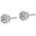 thumbnail image 2 of 14k White Gold Diamond Semi-mount Stud Earrings - 6mm center stones not included, 2 of 5