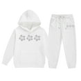 thumbnail image 5 of WOYY Toddler Girls' Sweatsuit Flower Print Hoodie Sweatpants Casual Outfits, Sizes 2-3T, 5 of 5