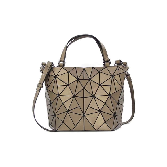 Kbinter Monederos y bolsos luminosos geométricos Shard Lattice Monedero holográfico de cuero artificial ecológico Arco iris