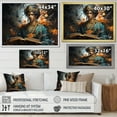 thumbnail image 4 of Designart "Bhagavad Gitas Hinduisim Art painting I" Spiritual Floater Framed Wall Art Print, 4 of 7