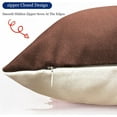 thumbnail image 2 of Decorative Throw Pillow Covers Set of 4 Brown Pillow Covers 20x20 inchThrow Pillow Cases Linen Pillow Case，Modern Farmhouse Outdoor Pillow Covers for Couch Sofa Living Room Bed Car, 2 of 6