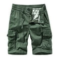 thumbnail image 2 of Herrnalise Mens Work Shorts 9" Work Pants for Mens Portable Phone Charge Shorts Multi Pokets Cargo Shorts Comfy Cotton blend Shorts Olive Green, 2 of 3