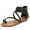 Black, variant on Women's Bohemian Gladiator Wedge Sandals - Open Toe Roman Style Sandals with Ankle Strap & Anti-Slip Sole
