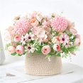 thumbnail image 4 of Artificial Flowers 7 Branches Silk Camellia Fake Daisy Flowers, 4 of 5