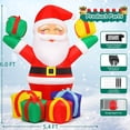 thumbnail image 3 of GOOSH 6.1 FT Height Christmas Inflatables Outdoor Smiling Santa Claus with Present Boxes, Blow Up Yard Decoration Clearance with LED Lights Built-in for Holiday/Christmas/Party/Yard/Garden, 3 of 7