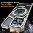 thumbnail image 4 of ShellTech for iPhone 14 Pro Metal Frameless Case, Compatible with MagSafe Ultra-Lightweight Hollow Design Heat Dissipation Slim Case with 360° Rotating Magnetic Stand,Black, 4 of 13