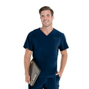 Urbane Performance 1 Pocket V-Neck Scrub Top for Men's: Modern Tailored Fit, Super Stretch, Moisture Wicking, Medical Scrubs 9150