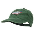thumbnail image 2 of Bon Voyage Ship Embroidered Washed Cap - Dk Green OSFM, 2 of 5