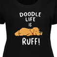thumbnail image 4 of Inktastic Doodle Life is Ruff Golden Doodle Women's Plus Size T-Shirt, 4 of 5