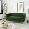 thumbnail image 2 of GDF Studio Portland Portia Indoor Glam Loveseat, Fabric, White, 2 of 8