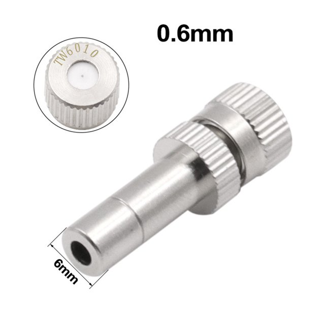 Connecteurs 6 mm Buse de Brumisation à Basse Pression Buse de Pulvérisation d'Eau Humidification Élimination de Poussière Refroidissement