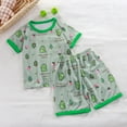 thumbnail image 3 of Toddler Boys Pajamas Cotton Summer Pjs for Boy Jammies Short Sleeves Cute Cartoon Sleepwear Short Sets,8-9 Years,Z1-Green, 3 of 3