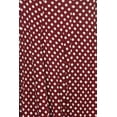 thumbnail image 5 of Women's Plus Size Loose Fit Scoop Neck 3/4 Sleeve Polka Dot Patterned A-Line Long Dress, 5 of 5