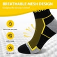 thumbnail image 2 of Mens Work Socks, AMITOFO Durable Boot Socks for Men, Breathable Cushioned Reinforced Toe & Heel Compression Arch Support Outdoor Workwear Ankle Socks, Black 10 Pack Size 13-15, 2 of 7