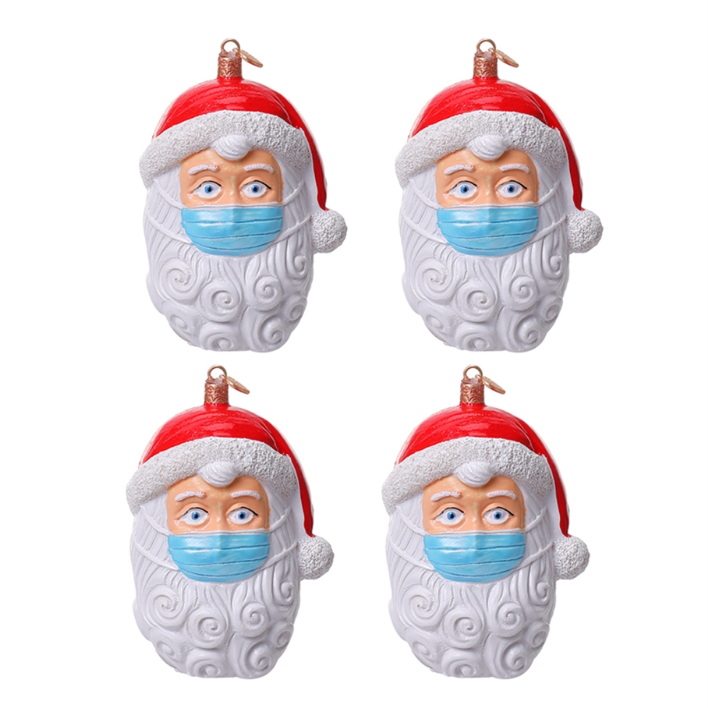 Latady 2021 Christmas Ornaments Santa Wearing A Face Mask Christmas