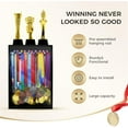 thumbnail image 5 of Medal Hanger Display Case, Dust-Proof 22"x15" Wall Mount medal holder with 3 Hanging Rods & Trophy Shelf, Holds 60+ Medals, HD Tempered Glass, Solid Wood, for gymanstics,race,soccer,swim$$, 5 of 7