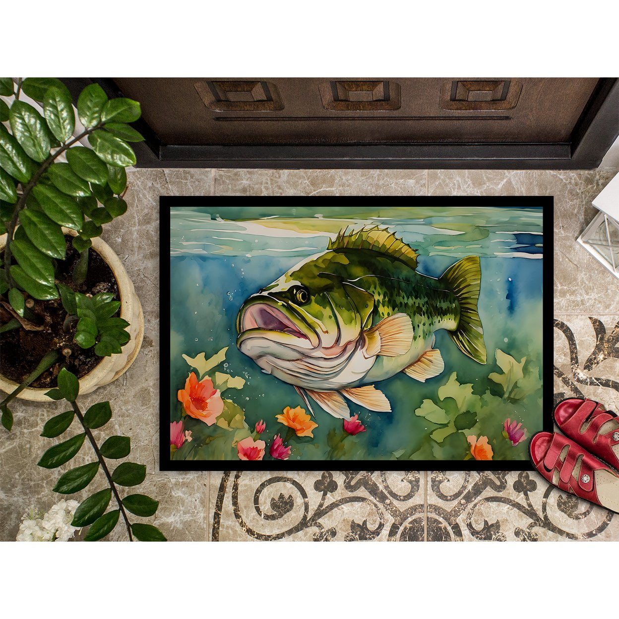 Carolines Treasures DAC2802MAT 0.15 x 18 x 27 in. Largemouth Bass Doormat