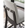 thumbnail image 3 of Signature Design by Ashley Neymorton Upholstered Counter Height Barstool in Dark Grayish Brown, Set of 2, 3 of 7