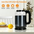 thumbnail image 4 of TINANA Glass Electric Kettles for Boiling Water: 2L/1500W Tea Kettle, Stainless Steel Hot Water Kettle with Fast Boiler, Auto Shut off, Boil-Dry Protection, BPA-Free Borosilicate Glass, 4 of 7