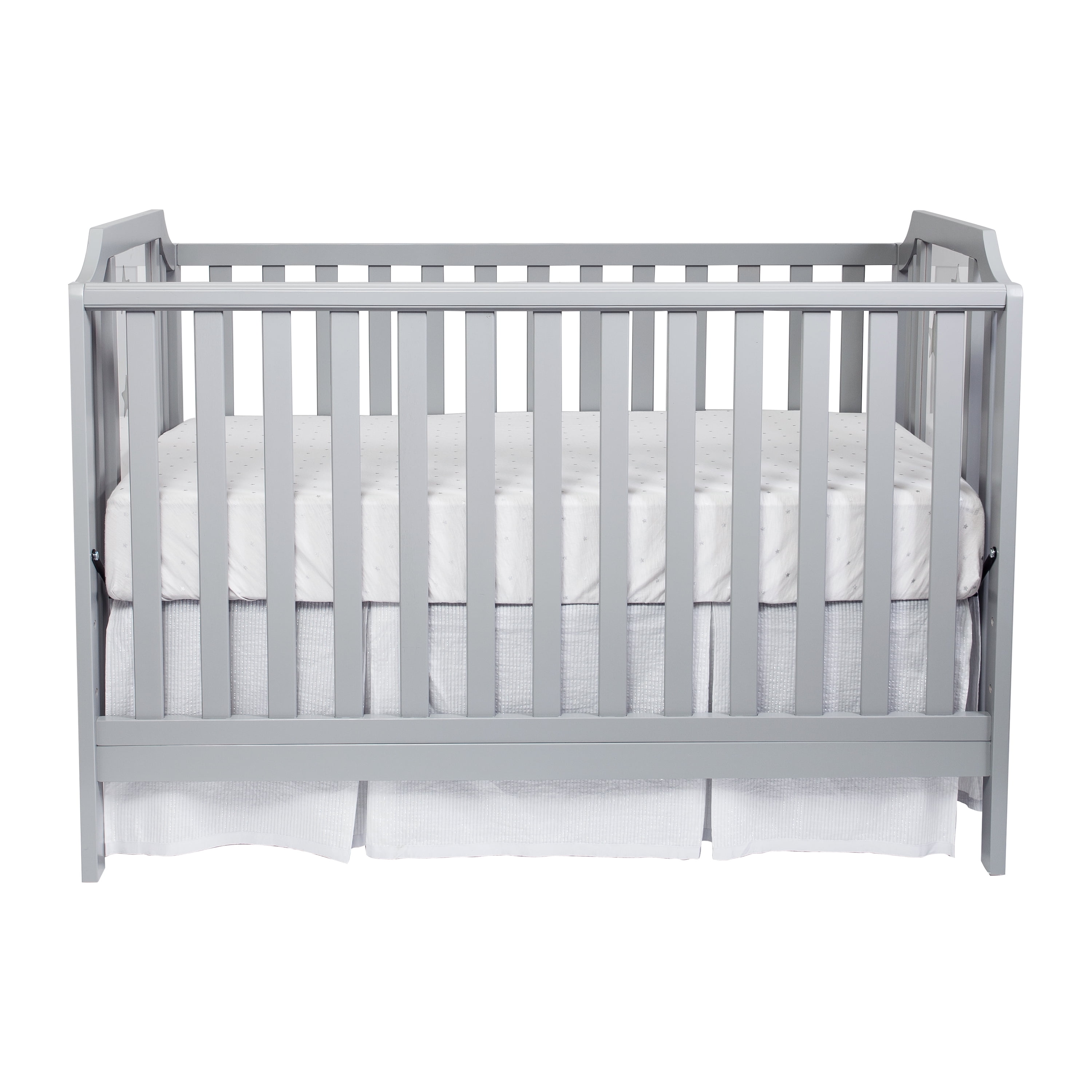 Suite Bebe  Celeste Acrylic 3-in-1 Convertible Island Crib, Light Gray