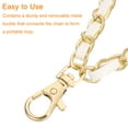thumbnail image 5 of Uxcell Chain Strap Wristlet, 7" Hand Wrist Lanyard Leather Wristlet Strap for DIY, Gold, White, 5 of 7