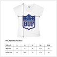 thumbnail image 7 of Buffalo Shield Women's V-Neck T-shirt Game Night Fantasy Football Fan Tailgate NY, 7 of 7