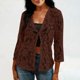 thumbnail image 2 of TaTaai Womens Lightweight Open Front Blouse Long Sleeve Loose Fit Summer Cardigan Mesh Cover Up Casual Beachwear Gift, 2 of 8