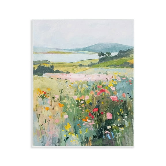Stupell Industries Soft Abstract Countryside Landscape & Nature Painting Unframed Art Print Wall Art, 11 x 14